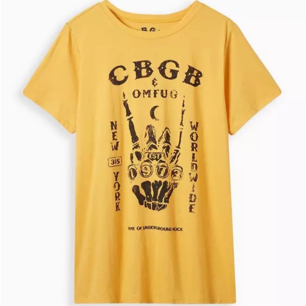 NWT CBGB Classic Fit Crew Neck Tee - Cotton Mineral Yellow